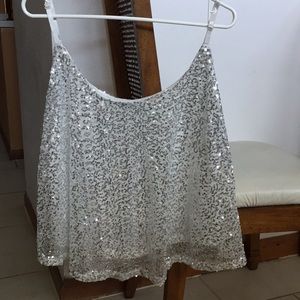 sequinned tank top